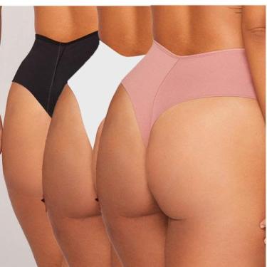 Imagem de Kit 3 Calcinhas Fio Dental Microfibra Liebe 201702, Multicor, M