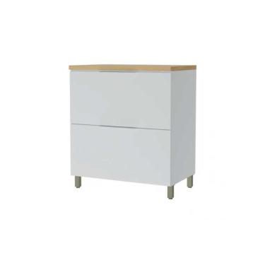 Imagem de Módulo Cozinha Nesher Marquesa Balcão 1 Porta Basculante E 1 Gaveta 80cm Branca-nature - Nesher