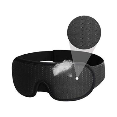 Imagem de Máscara De Olhos 3D Acolchoada Macia Para Dormir, Com Tecido Bloqueado
