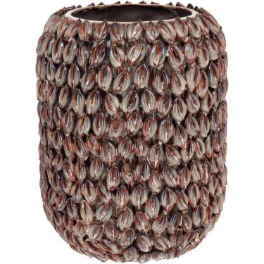 Imagem de Vaso Decorativo Enfeite Casa Cerâmica 23x18x18cm Bege