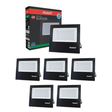 Imagem de Refletor Led Avant 100w Luz Verde Bivolt Preto 5 Un