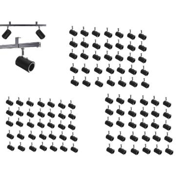 Imagem de Kit 100 Spot Trilho Perfilado Eletro calha Par20 Bulbo OL8