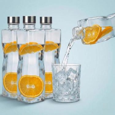 Imagem de Kit 3 Frascos Vidro Para Lavanderia Amaciante Sabão Liquido Alvejante 