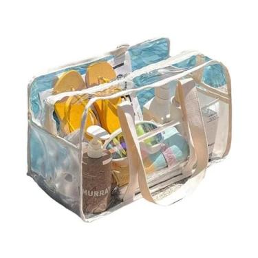 Imagem de Bolsa De Praia Impermeável De Grande Capacidade Transparente Em PVC Co