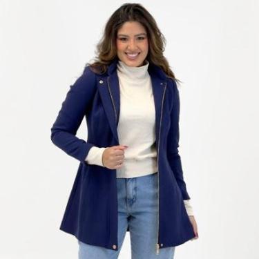 Imagem de Casaco Malise 7/8 em Malha Executive com Capuz Feminino-Feminino