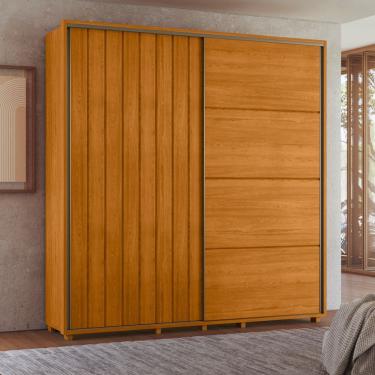 Imagem de Guarda Roupa Casal Grande 2 Portas de Correr 100% MDF Monet 230cm Madetec