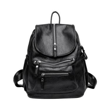 Imagem de Mochila De Couro Vintage Feminina De Alta Qualidade, Bolsa De Ombro Pa