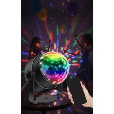 Imagem de Globo Luz Festa RGB Giratório P/ Balada DJ Controle Remoto - Congratul