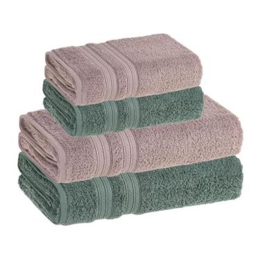 Imagem de Jogo Toalha Banho Unika Karsten Gigante 100% Algodão, Ametista com Oás