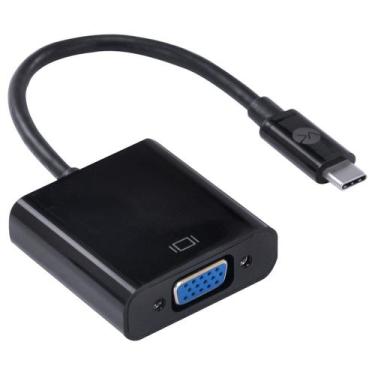 Imagem de Adaptador Usb Tipo C X Vga Fêmea Full Hd 20cm - VINIK