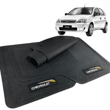 Imagem de Jogo Tapete Corsa 2010 2011 2012 Borracha com Logo - CHEVROLET
