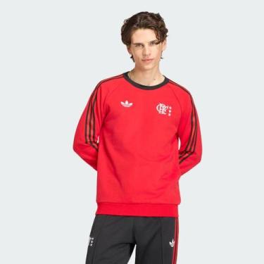 Imagem de Moletom Adidas Flamengo Originals Gola Redonda Vermelho, P