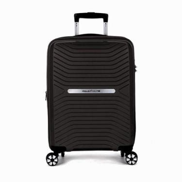 Imagem de Mala Viagem Pequena Bordo Expansível Pp Roda 360 Polo King, Preto, Mf1