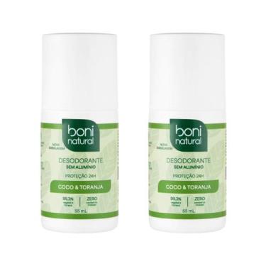 Imagem de Kit 2 Desodorante Roll-On Coco e Toranja 55ML Boni Natural