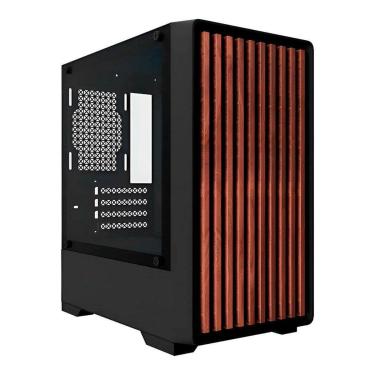 Imagem de Gabinete Gamer Liketec Bambu, Micro-ATX, Painel Frontal com Detalhes em Madeira-Unissex