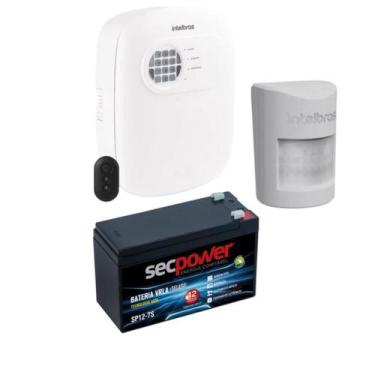 Imagem de Kit Alarme Intelbras ANM 24 Net+2 Sensor IVP1000 Pet+Bateria