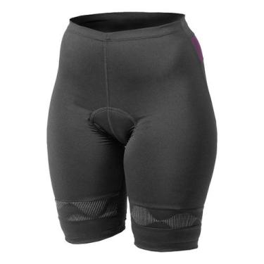 Imagem de Bermuda Feminina de Ciclista Poker Venus Acolchoada, P, Preto