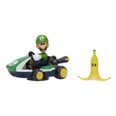 Imagem de Brinquedo Carrinho Super Mario Kart Veículo Spin Out - Candide, Luigi