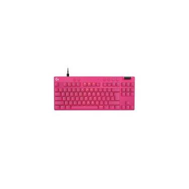 Imagem de Teclado Gamer Logitech G PRO X TKL RAPID, Switches Magnético-analógicos, Modo Rapid Trigger, Layout US, Magenta - 920-013133