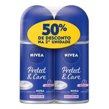 Imagem de Kit 2 Desodorantes Roll On Protect & Care - 50ml - Nivea