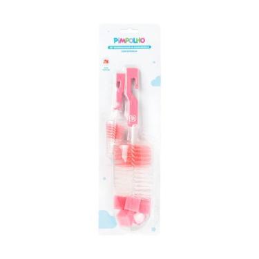 Imagem de Kit higienizador bebe de mamadeira com esponja unissex pimpolho
