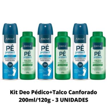 Imagem de Kit com 3un Desodorante para Pés Above Unissex + Talco Grátis