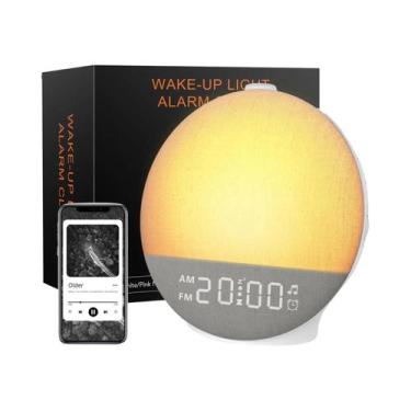 Imagem de Despertador Com Luz Que Muda De Cor, Alto-falante Bluetooth E Máquina 