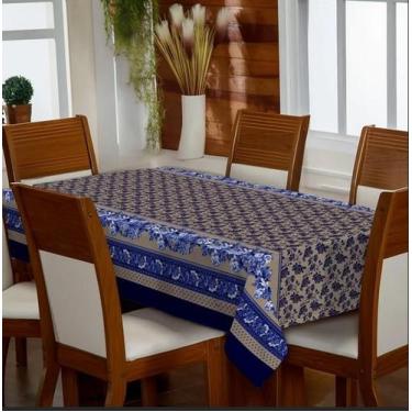 Imagem de Toallha de Mesa 4 Lugares Flor Azul - 62061 V07 - Textil Giordano, Flo