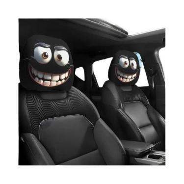 Imagem de Capa De Almofada Para Carro Com Estampa De Rosto Sorridente, Macia, La
