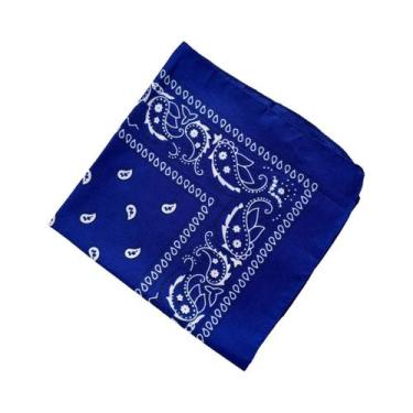 Imagem de Bandana Unissex Estampada Paisley Para Cabelo, Lenço Quadrado Esportiv