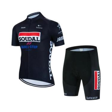Imagem de Conjunto De Camiseta E Calças De Ciclismo Masculino SOUDAL 2025 Unifor
