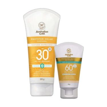 Imagem de Kit Protetor Solar Australian Gold Corporal FPS 30 Toque Seco 200g + F