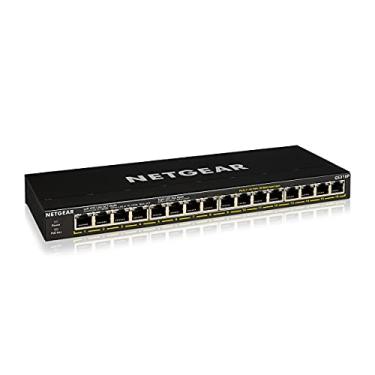 Imagem de NETGEAR Switch PoE+ não gerenciado Gigabit Ethernet de 16 portas (GS316P) – com 16 x PoE+ @ 115 W, suporte para desktop ou parede