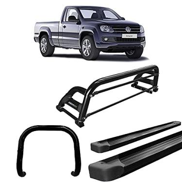 Imagem de Kit Quebra Mato+Estribo PLATAF+Santo AntH2/AMAROK CS PRETO