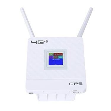 Imagem de Roteador WiFi 4G, roteador de CPU portátil, WiFi FDD TDD LTE WCDMA GSM Antena externa Slot para cartão SIM Porta Wan/LAN Router sem fio 100-240V (EUA)