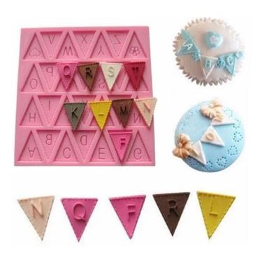 Imagem de Molde De Silicone Alfabeto Bandeiras