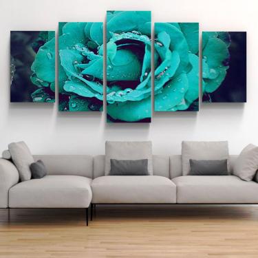 Imagem de Quadros Decorativos Rosa Tiffany Botanico Sala 