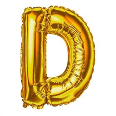 Imagem de Balão Letra Metalizado Dourada Grande 40cm (D)