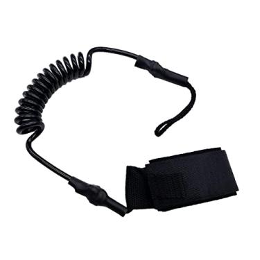 Imagem de Almencla Surfing Paddle Safety Elastic Leash Boats Cordão de Rafting Tornozelo / , Preto