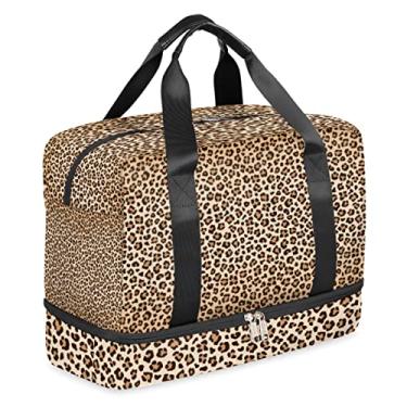 Imagem de Bardic Bolsa de ginástica esportiva feminina e masculina bolsa de viagem bolsa de mão leve, para treino de ginástica de fim de semana esportiva Overnighter Acampamento de prática escolar