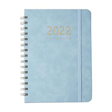 Imagem de Tingpai Caderno A5 Diário Escolar 2022 Caderno Com Agenda Semanal Diária Cadernos Espi is de 160 Páginas