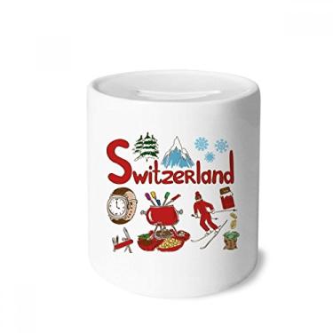 Imagem de DIYthinker Switzerland National Symbol Landmark Money Box Saving Banks Ceramic Coin Case Kids Adults