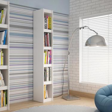 Imagem de Livreiro 5 Prateleiras Branco Mdp 15mm 182x25x33cm BRV Móveis