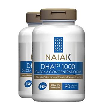 Imagem de Kit 2 Ômega 3 DHA TG 1000 concentrado Naiak 90 cápsulas