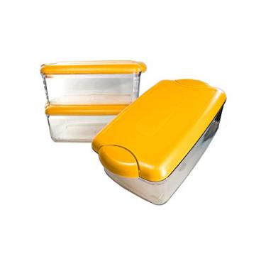 Imagem de Pote Herméticos Cozinha C/tampa Amarelo Mostarda