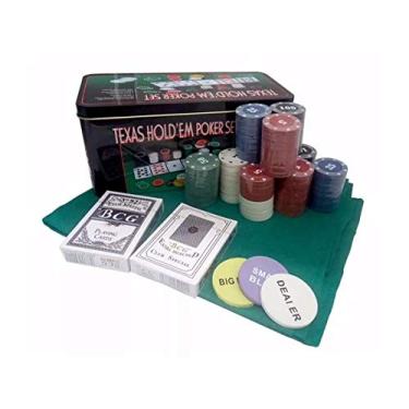 Imagem de Jogo De Poker Texas Hold'em Poker Set - Kit Lata Transporte