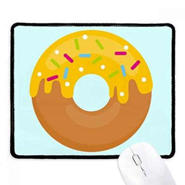 Imagem de Mousepad amarelo creme rosquinha sobremesa doce tapete de borracha para jogos