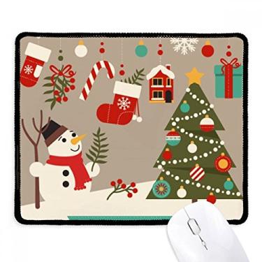 Imagem de Mousepad com estampa de boneco de neve Merry Christmas, tapete de borracha para jogos