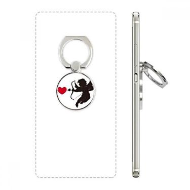 Imagem de Anel de telefone com estampa de coração e anjo do Cupido Suporte ajustável