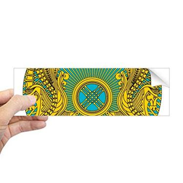Imagem de DIYthinker Adesivo retangular com emblema nacional da Ásia do Cazaquistão, decalque para janela